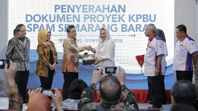 Sri Mulyani Resmikan Pembangunan Proyek Air Minum Semarang Rp T