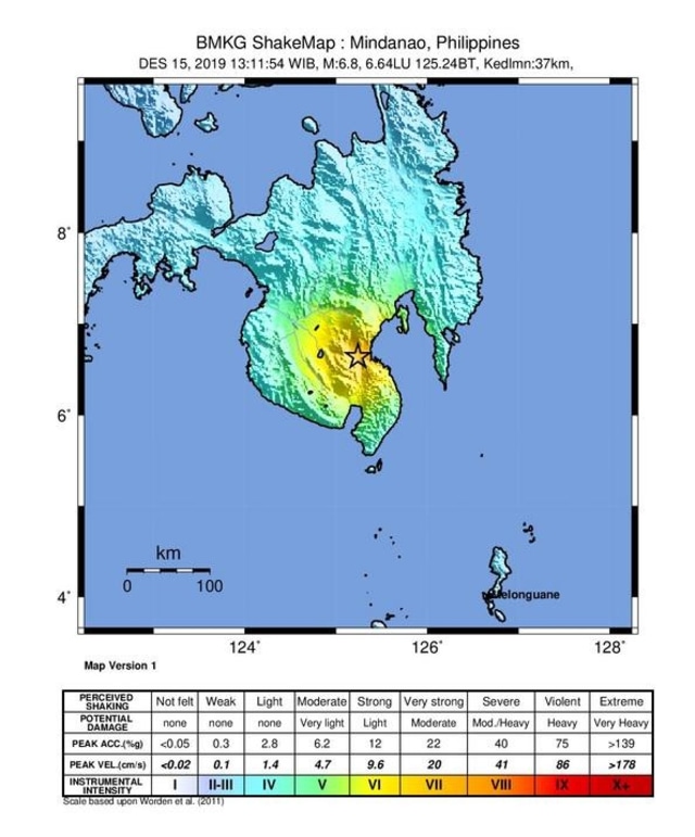 Gempa 6 9 M Guncang Mindanao Filipina Dirasakan Hingga Sulut