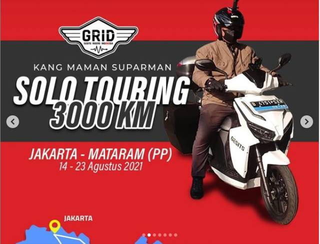 Motor Listrik GESITS Touring Jakarta Lombok 3 000 Kilometer Kumparan