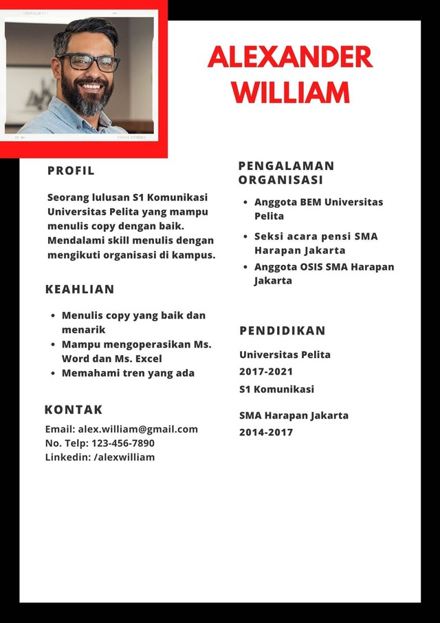 Contoh Cv Magang Sebagai Referensi Untuk Mahasiswa Kumparan