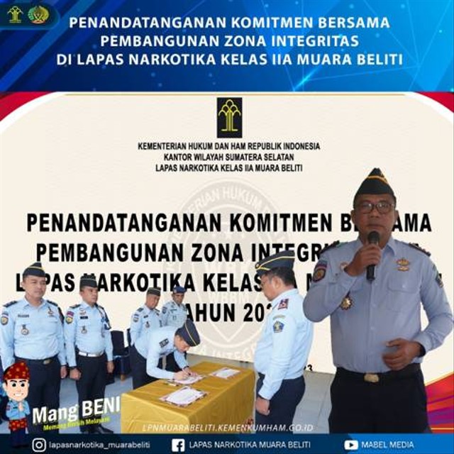 Kalapas Narkotika Klas IIA Muara Beliti Lakukan Penandatanganan