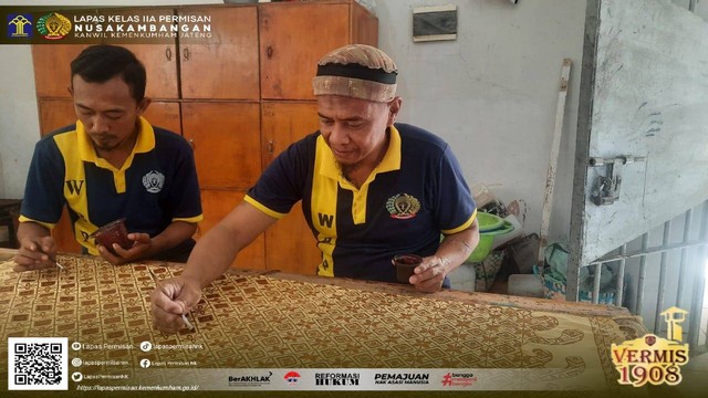 Ikuti Kegiatan Membatik Napiter Lapas Permisan Kuasai Teknik Colet