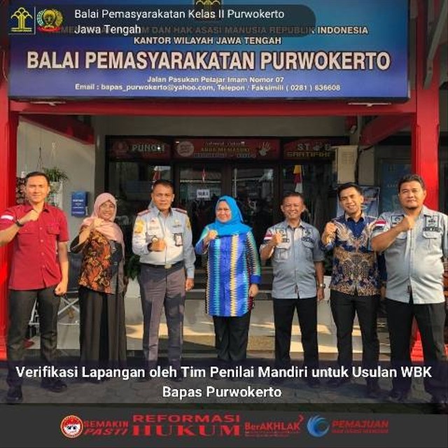 Verifikasi Lapangan Oleh Tim Penilai Mandiri Untuk Usulan Wbk Bapas