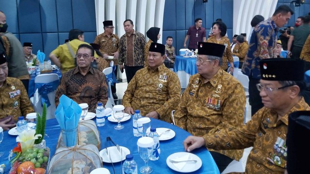 Prabowo Duduk Bareng SBY Di HUT Ke 64 Pepabri Sinyal Lobi Politik Di