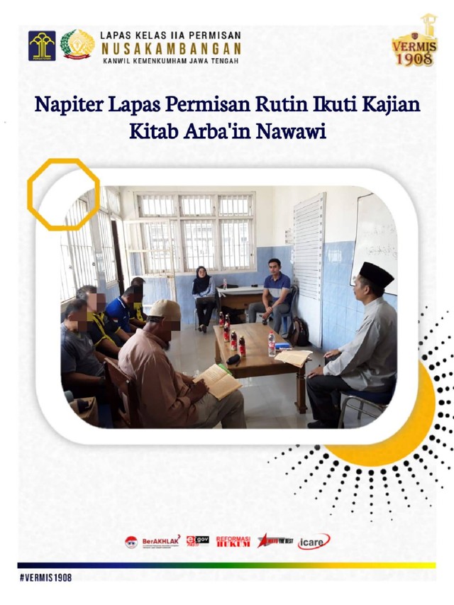 Napiter Lapas Permisan Rutin Ikuti Kajian Kitab Arba In Nawawi