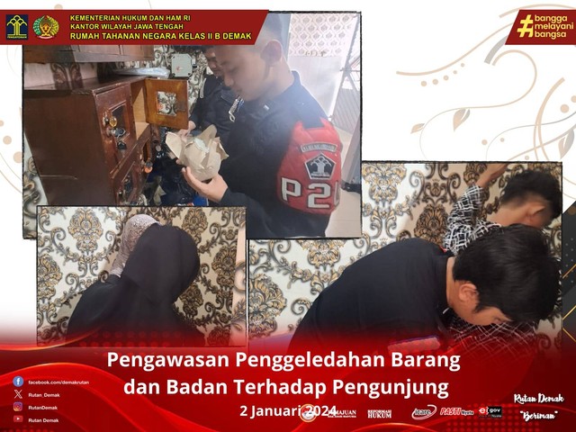 Tingkatkan Keamanan Rutan Demak Terapkan SOP Penggeledahan Barang Dan