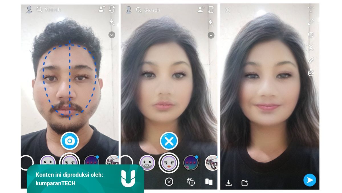 Cara Pakai Filter Snapchat Yang Bikin Cowok Cantik Dan Cewek Ganteng Kumparan Com