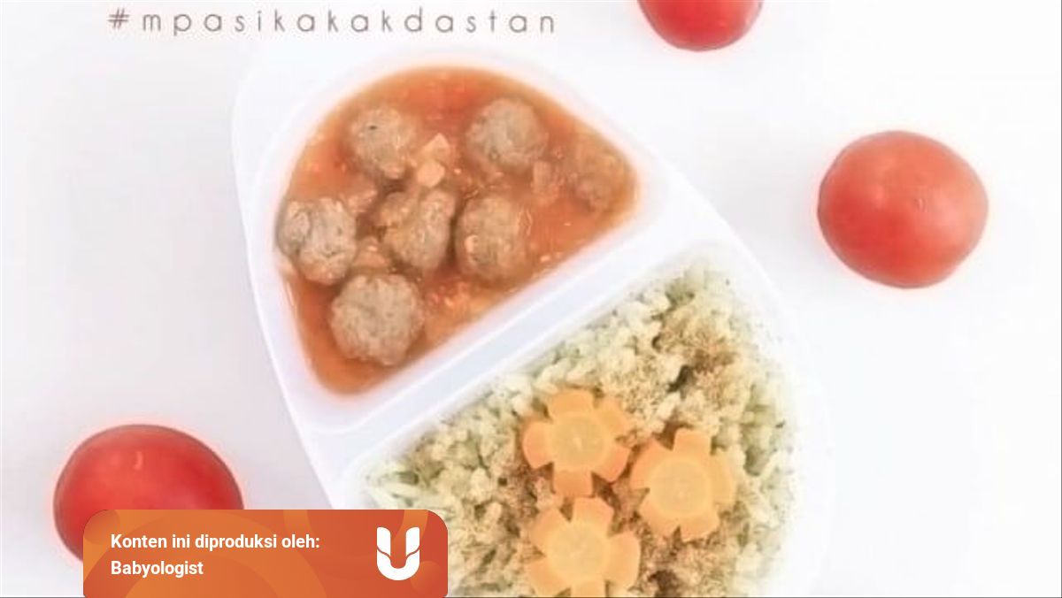 Resep Mpasi Nasi Hijau Bola Bola Daging Saus Tomat 12 M Kumparan Com