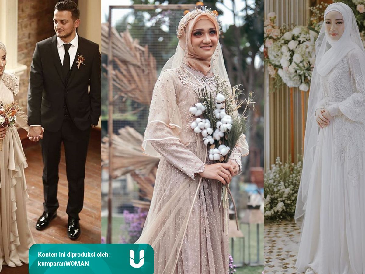 7 Inspirasi Gaun Pengantin Muslimah Bergaya Modern Kumparan Com