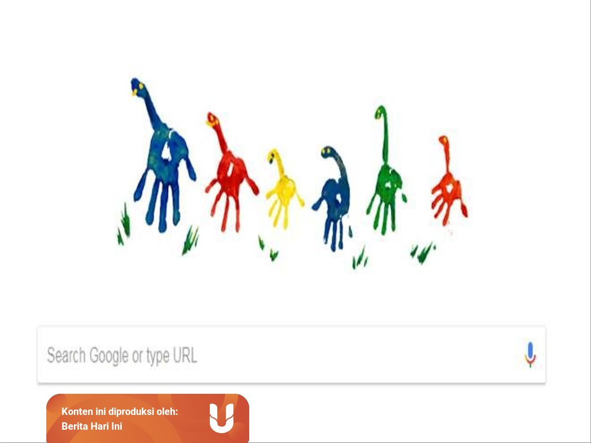 Dalam Rangka Merayakan Hari Ayah Google Memajang Doodle Dinosaurus Warna Warni Kumparan Com