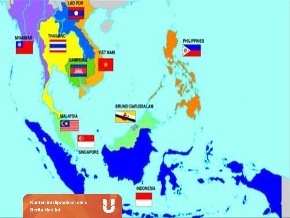 Kondisi Geografis Negara Asean Berdasarkan Peta Kumparan Com