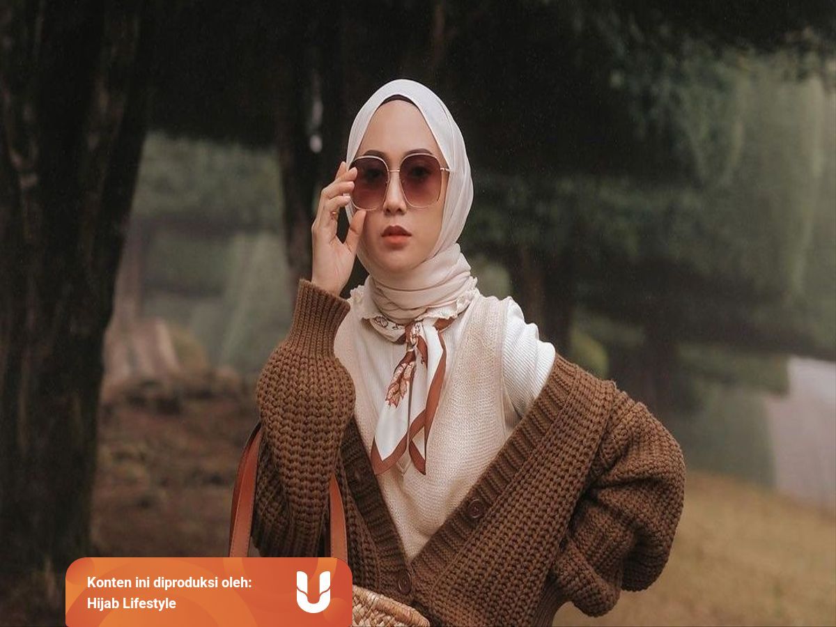 outfit cardigan crop hijab