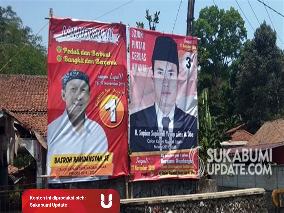 Jelang Pilkades 2019 Baliho Calon Kades Mulai Penuhi Pelosok Sukabumi Kumparan 