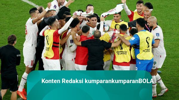 Foto: Selebrasi Maroko usai Kalahkan Kanada dan Melaju ke 16 Besar