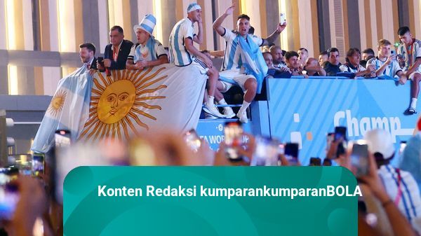 Foto: Pemain Argentina Gelar Parade Kemenangan Piala Dunia 2022 di Qatar