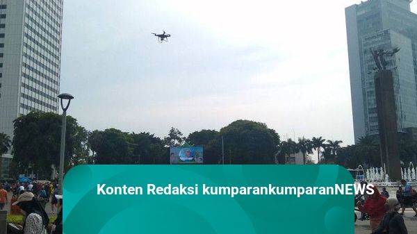 11 Drone Diterbangkan Saat CFD Jakarta, Awasi Warga Buang Sampah Sembarangan