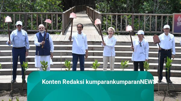 Jokowi soal Sesi Foto Bersama Resmi Pemimpin G20: Di Hutan Mangrove