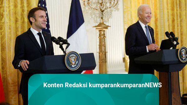 Kunjungi Gedung Putih, Macron Bahas Invasi Rusia dengan Joe Biden