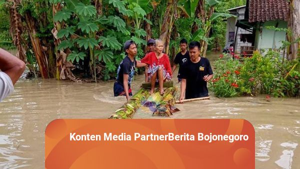 Banjir Makin Parah, Jalan Nasional Bojonegoro-Babat Tergenang
