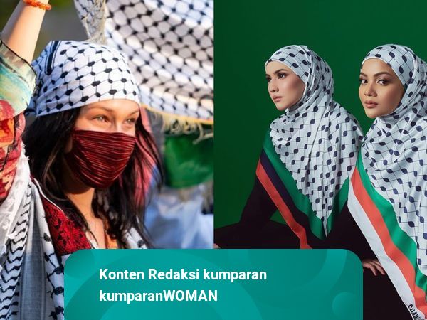 Koleksi Hijab Model Keffiyeh, Terinspirasi Bella Hadid saat Aksi Bela  Palestina
