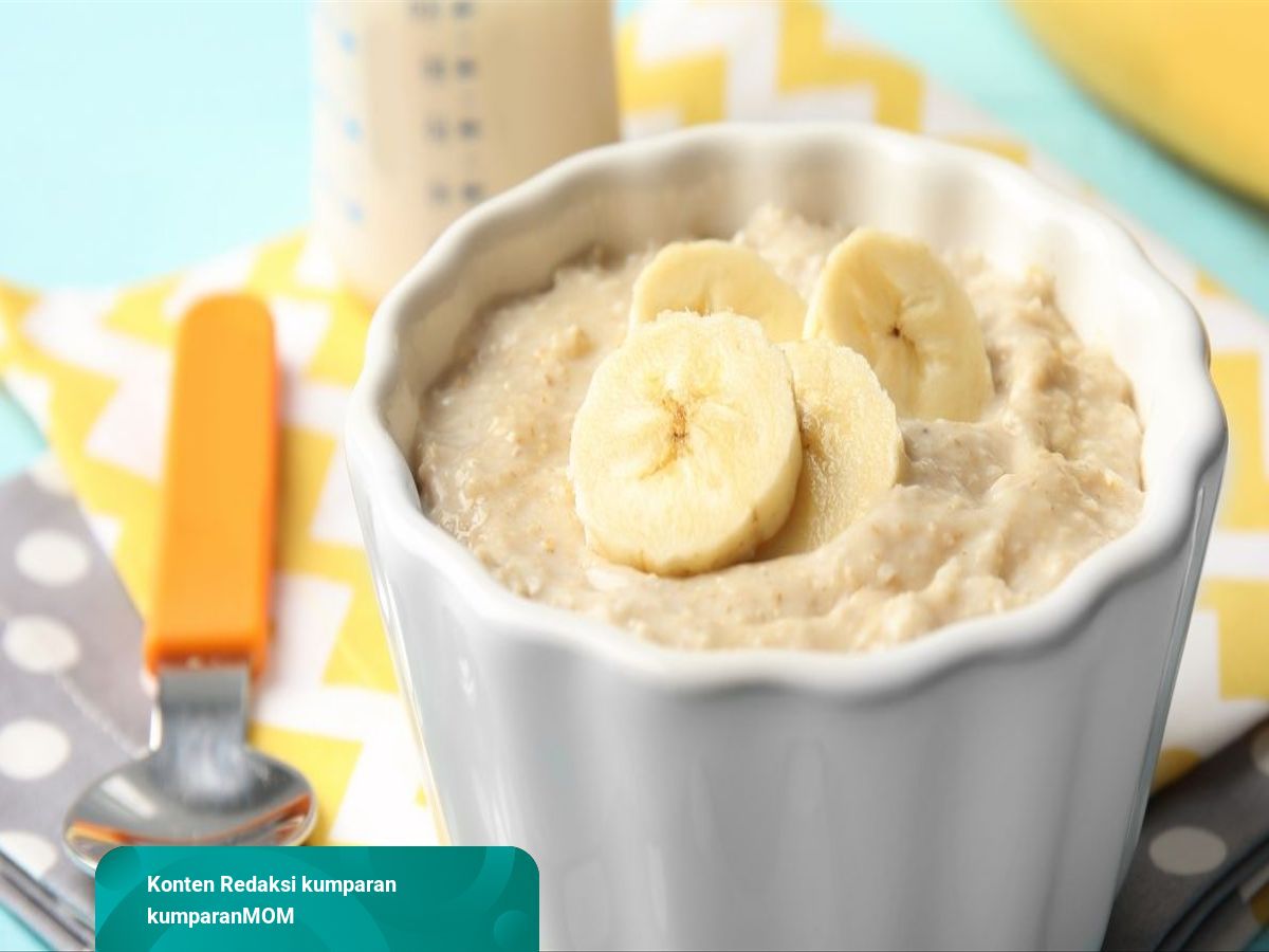 Resep Makanan Bayi Bubur Oatmeal Pisang Kumparan Com