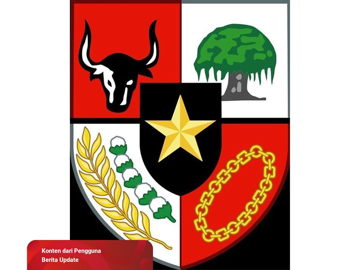 Gambar rantai emas pada lambang negara merupakan simbol yang menggambarkan pancasila sila