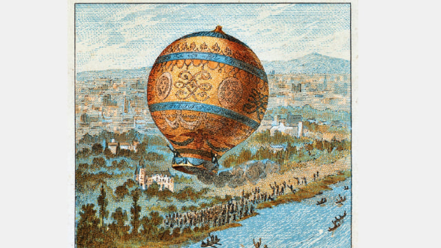 Balon pemantau iklim mengudara di atas kota Paris