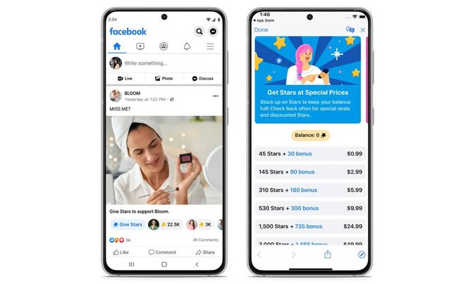 Syarat mengaktifkan fitur bintang di facebook