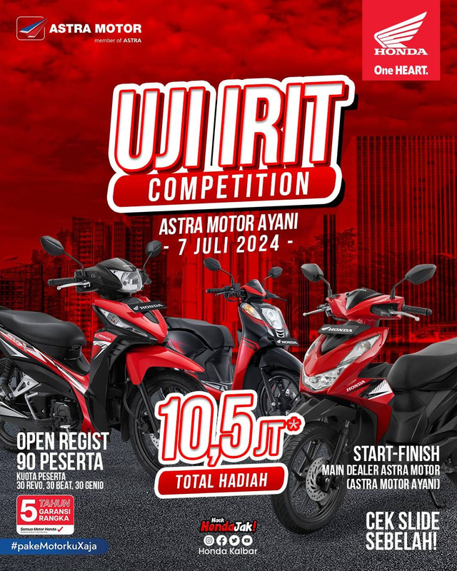 Motor matic irit di jalanan Kalbar
