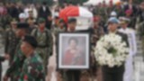 Ani Yudhoyono, di Taman Makam Pahlawan Kalibata,