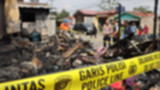 Rumah wartawan Sempurna Pasaribu yang terbakar