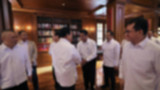 Suasana pengarahan calon menteri oleh Prabowo Subianto 