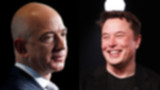 Kolase Jeff Bezos dan Elon Musk