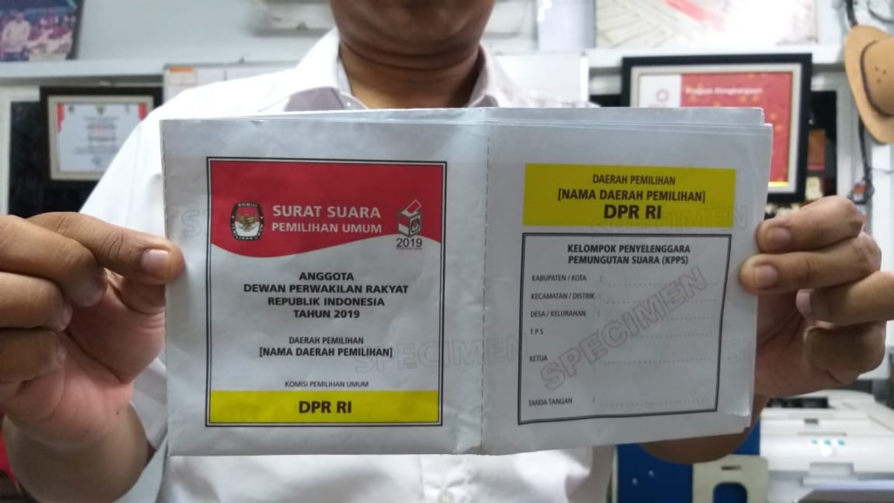 Surat suara pemilu 2019