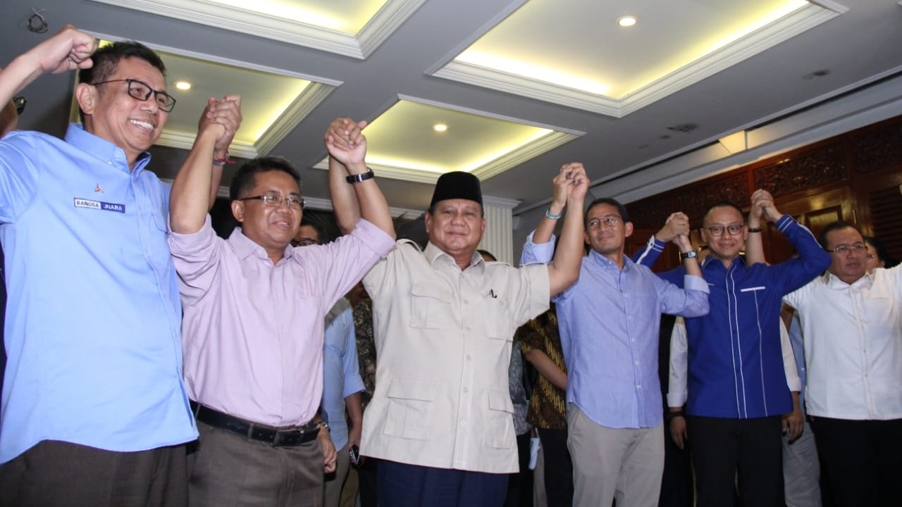 Prabowo Subianto dan Sandiaga Uno di Kertanegara