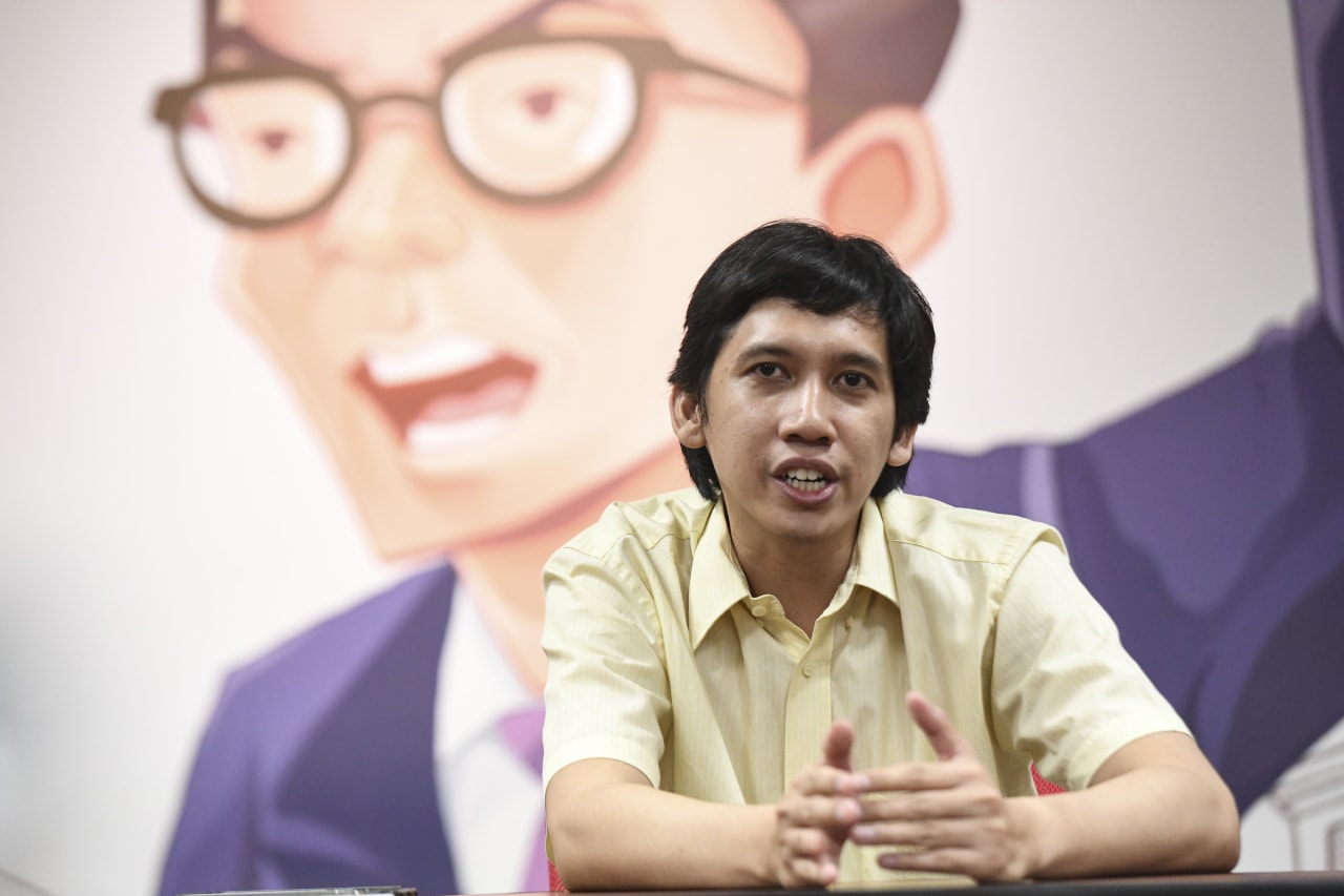 Ananda Badudu, keterangan pers di Gedung Tempo