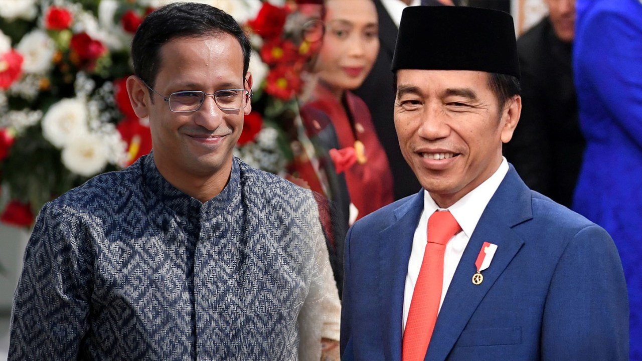 Nadiem Makarim dan Joko Widodo 