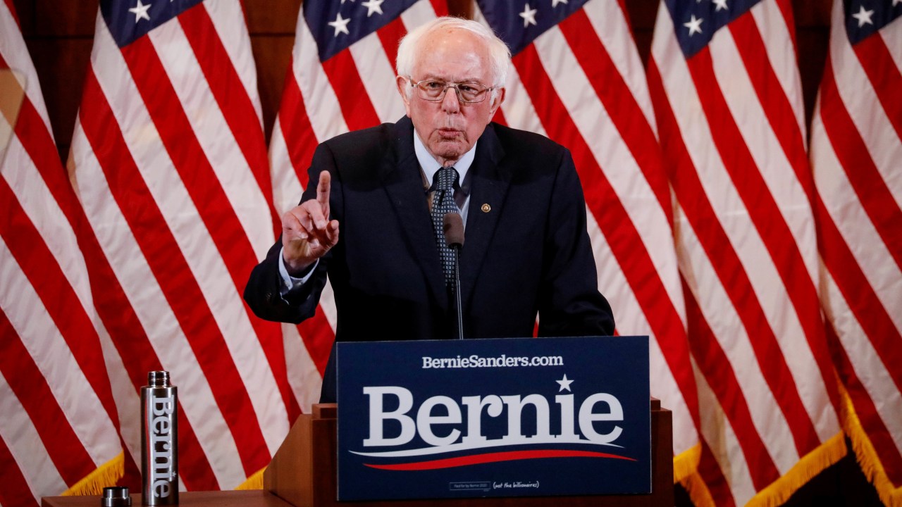 Calon presiden Demokrat AS Senator Bernie Sanders