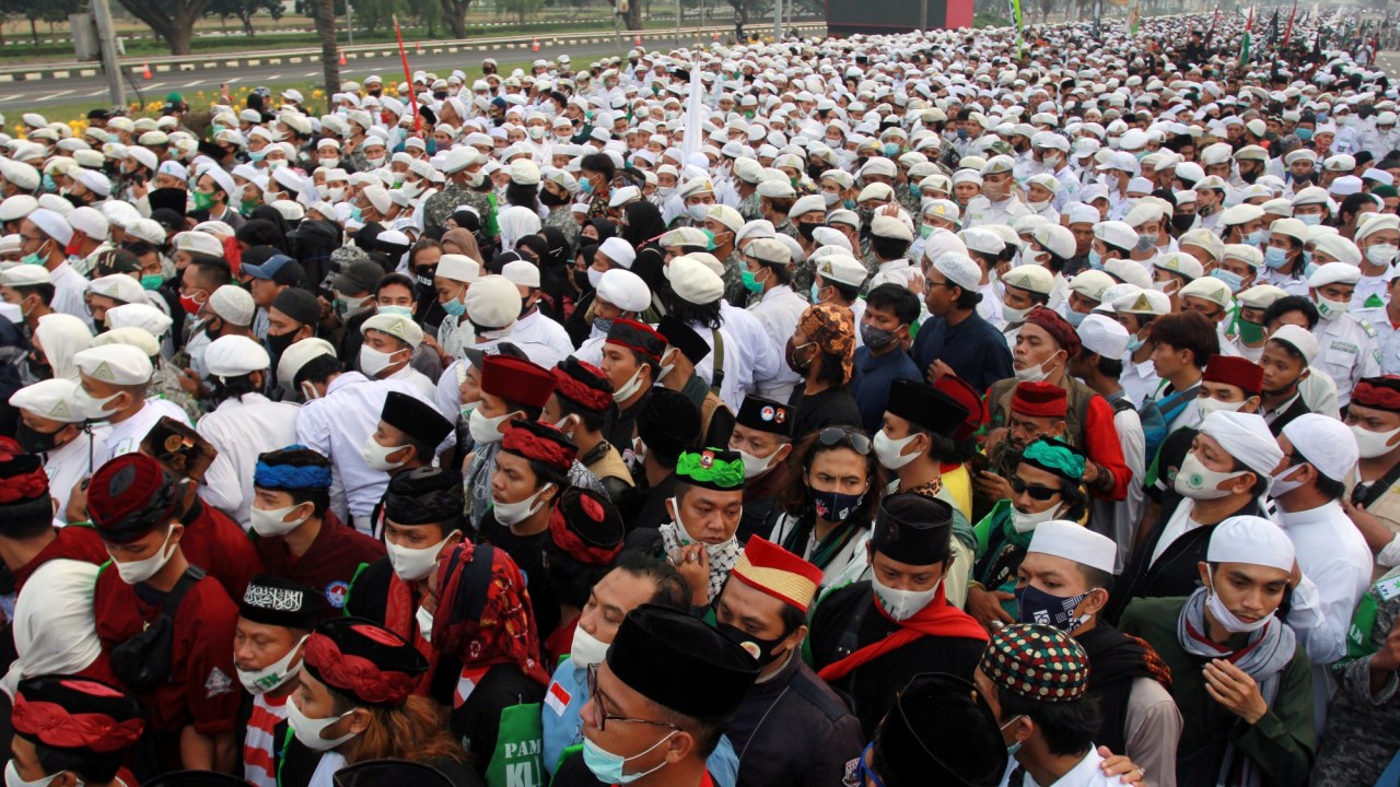 Pendukung Habib Rizieq Syihab - Bandara Soekarno Hatta