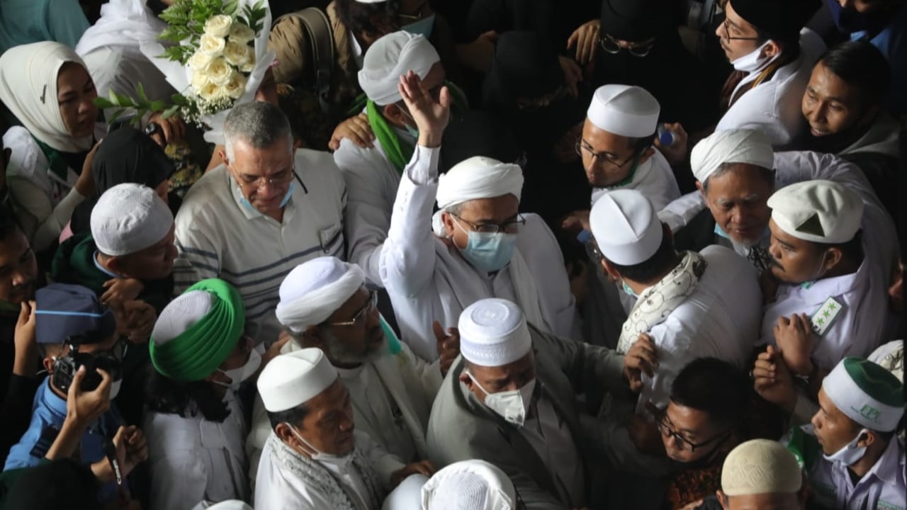 Habib Rizieq Syihab tiba di Indonesia