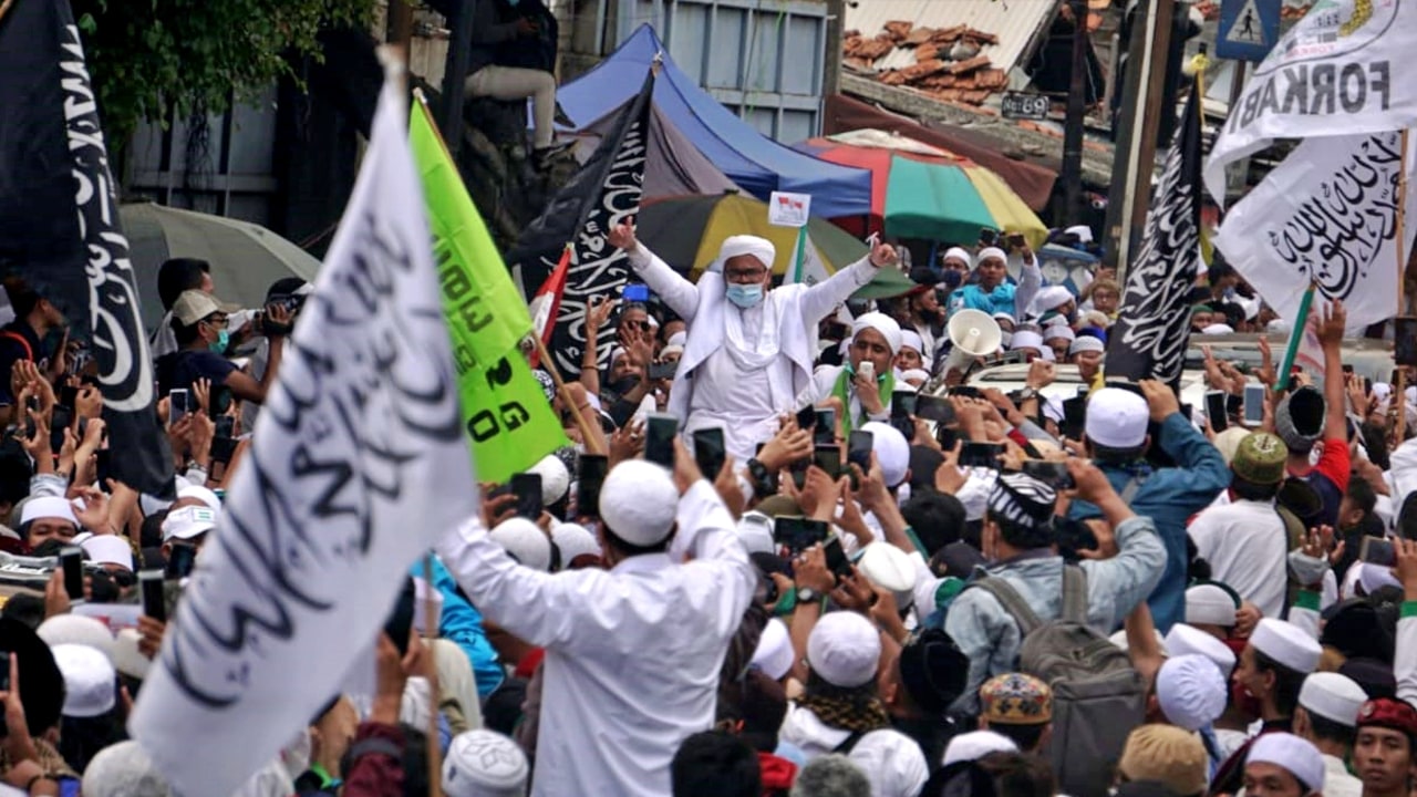 Habib Rizieq Syihab tiba di Petamburan