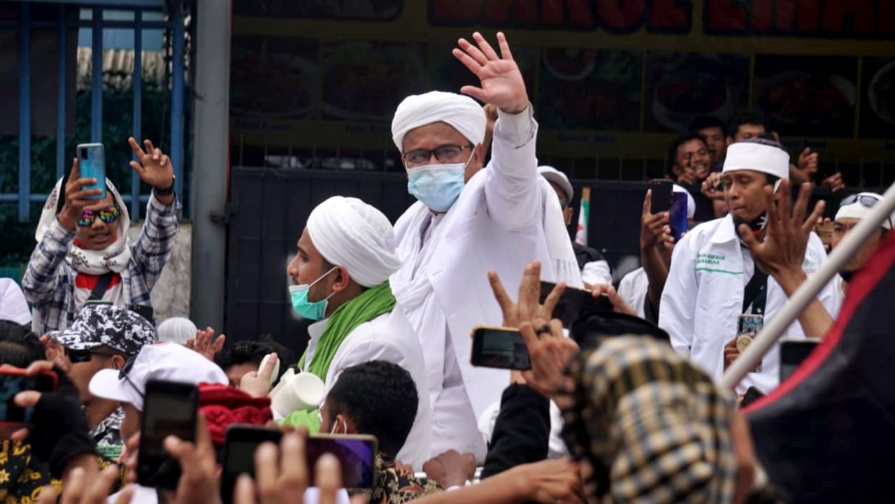 Habib Rizieq Syihab tiba di Petamburan