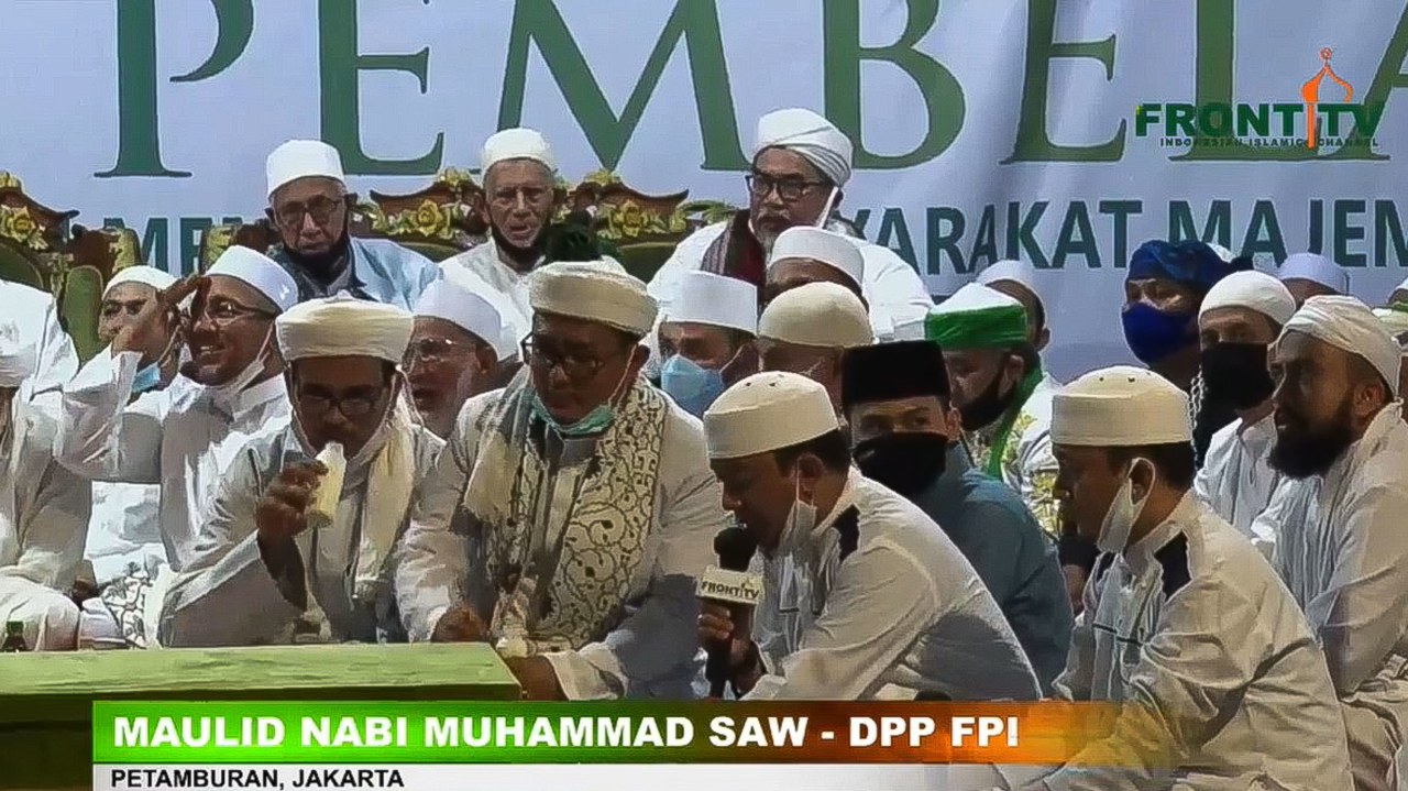 cov Suasana perayaan Maulid Nabi di Markas FPI Petamburan, 