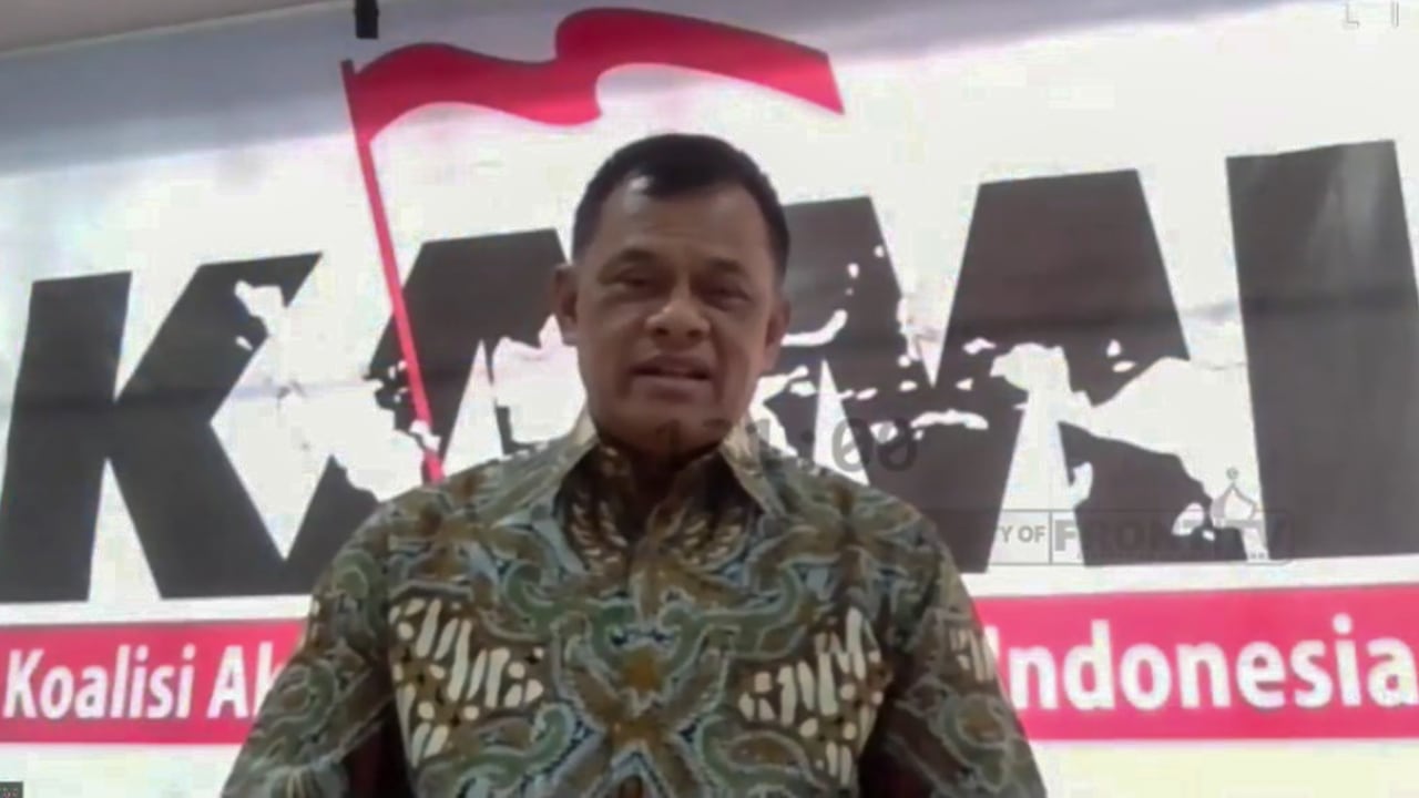 Gatot Nurmantyo berbicara di Dialog Nasional Reuni 212.