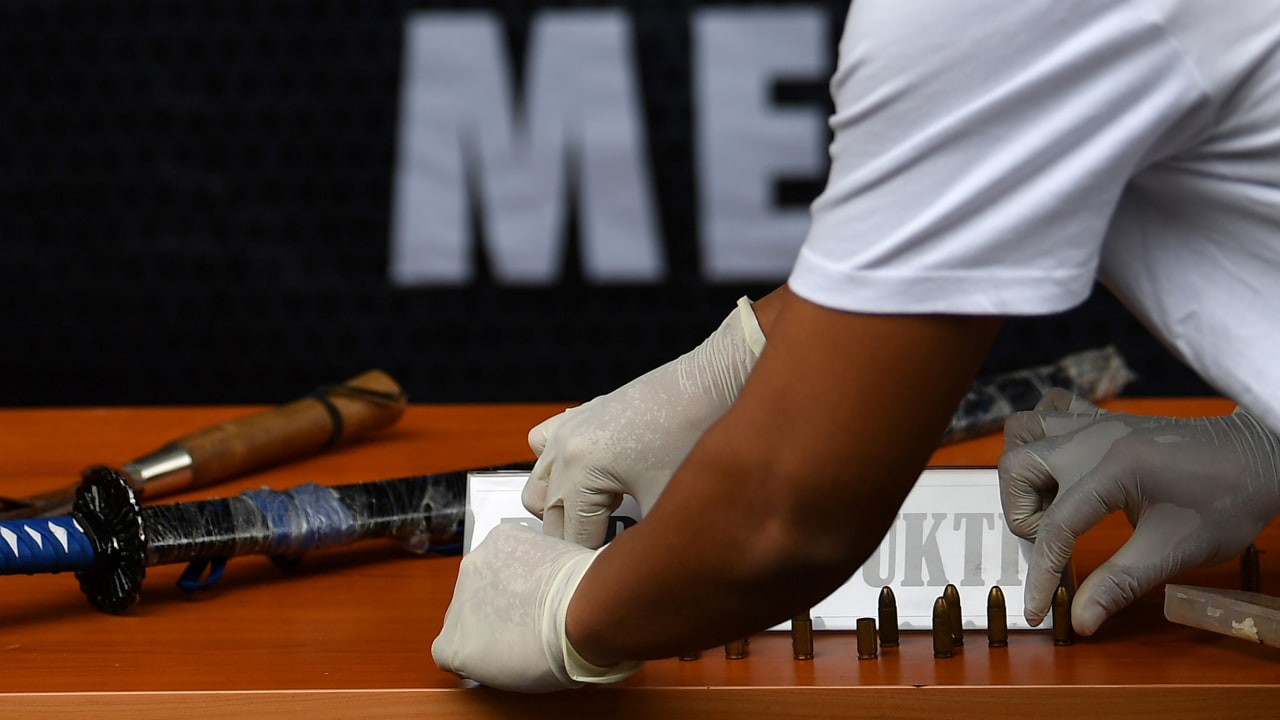 Konferensi pers terakit penyerangan Polisi di PMJ