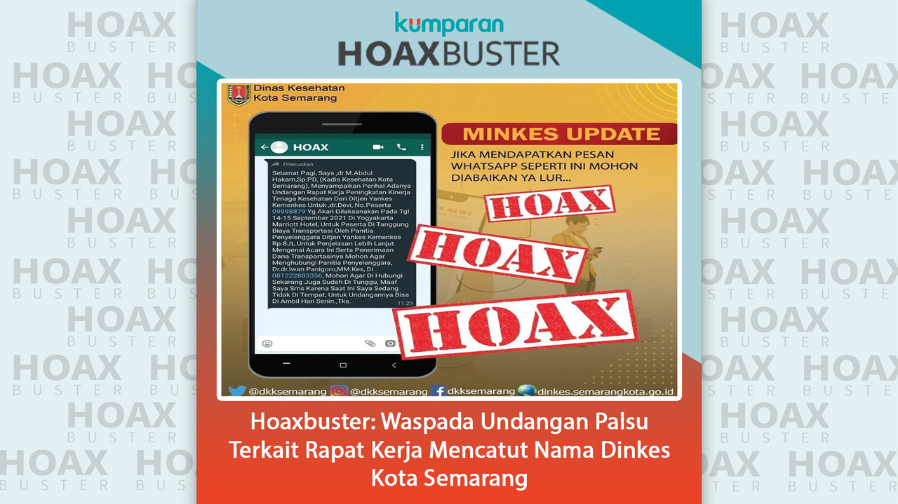Hoaxbuster undangan palsu terkait rapat kerja