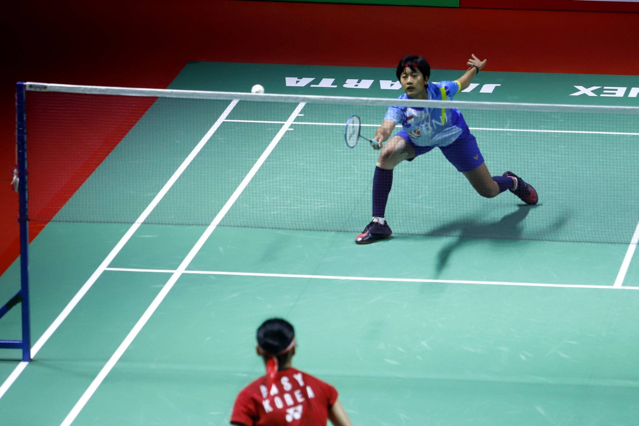 Putri Kusuma Wardani melawan wakil Korsel