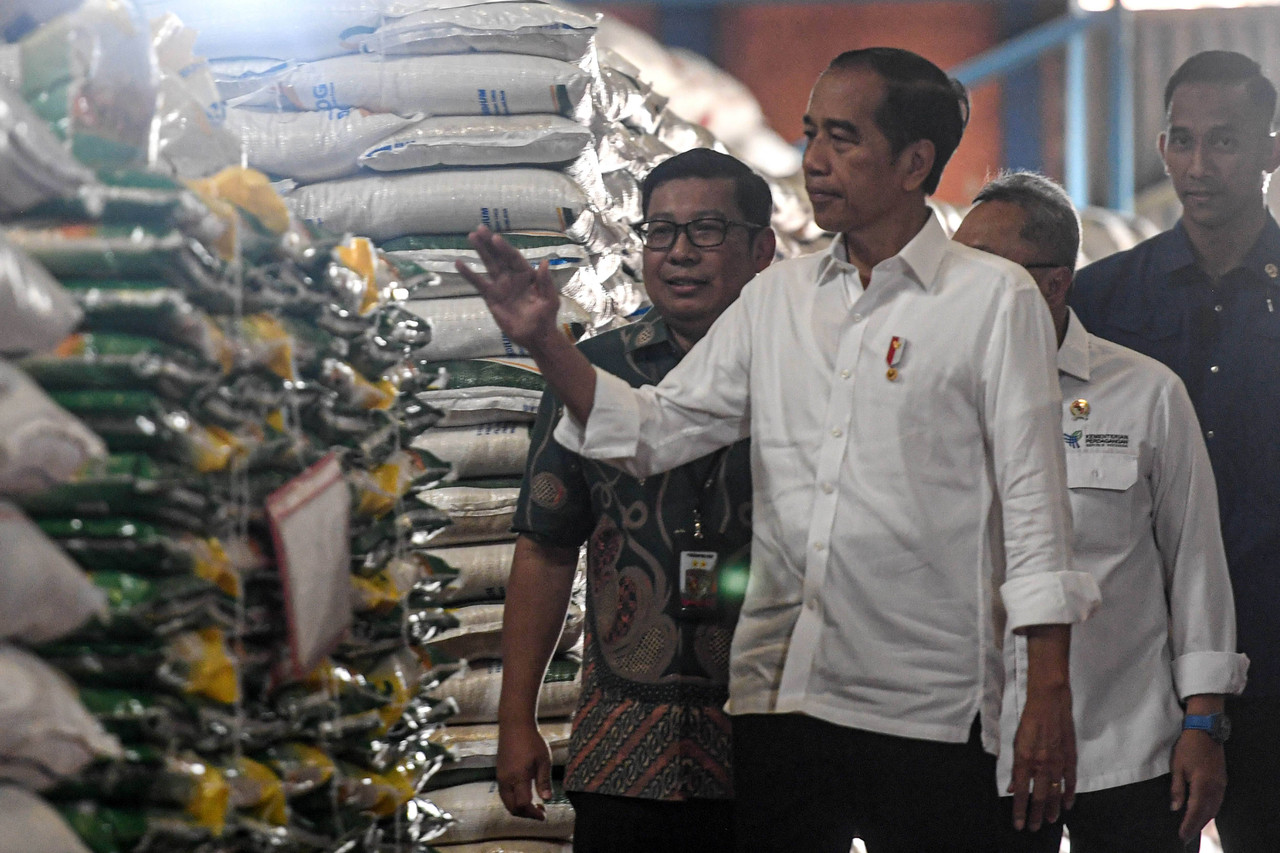 Joko Widodo meninjau persedian beras