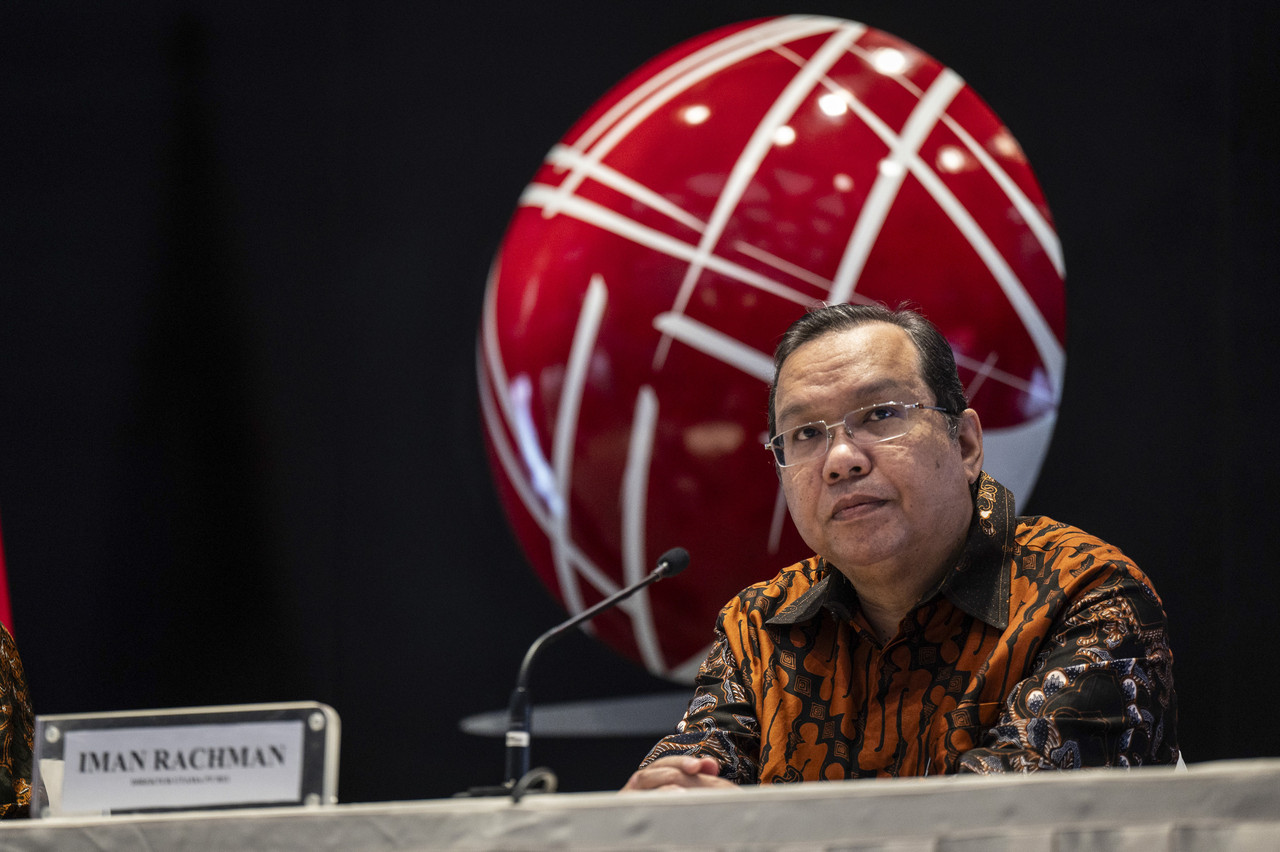 Direktur Utama PT Bursa Efek Indonesia (BEI) Iman Rachman