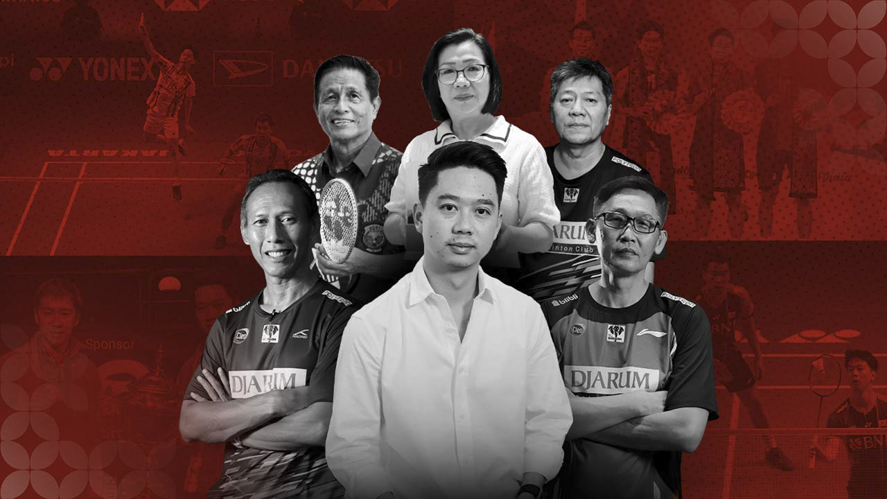 Kevin Sanjaya di antara dukungan ibu dan para pelatih hebat